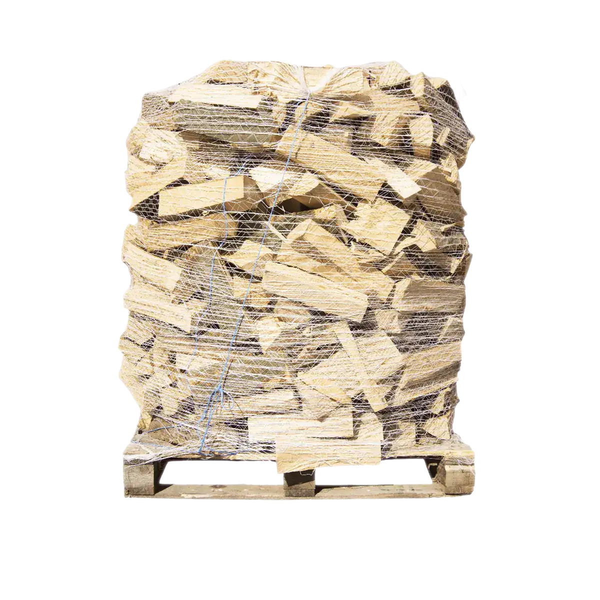 Premium-Buchenbrennholz 33 cm, nahezu rindenfrei, Palette im Netz, ca. 1,6 srm / 1 rm, 500 kg