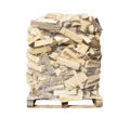 Buchenbrennholz 33 cm, auf Palette im Netz, ca. 1,6 srm / 1 rm – 500 kg