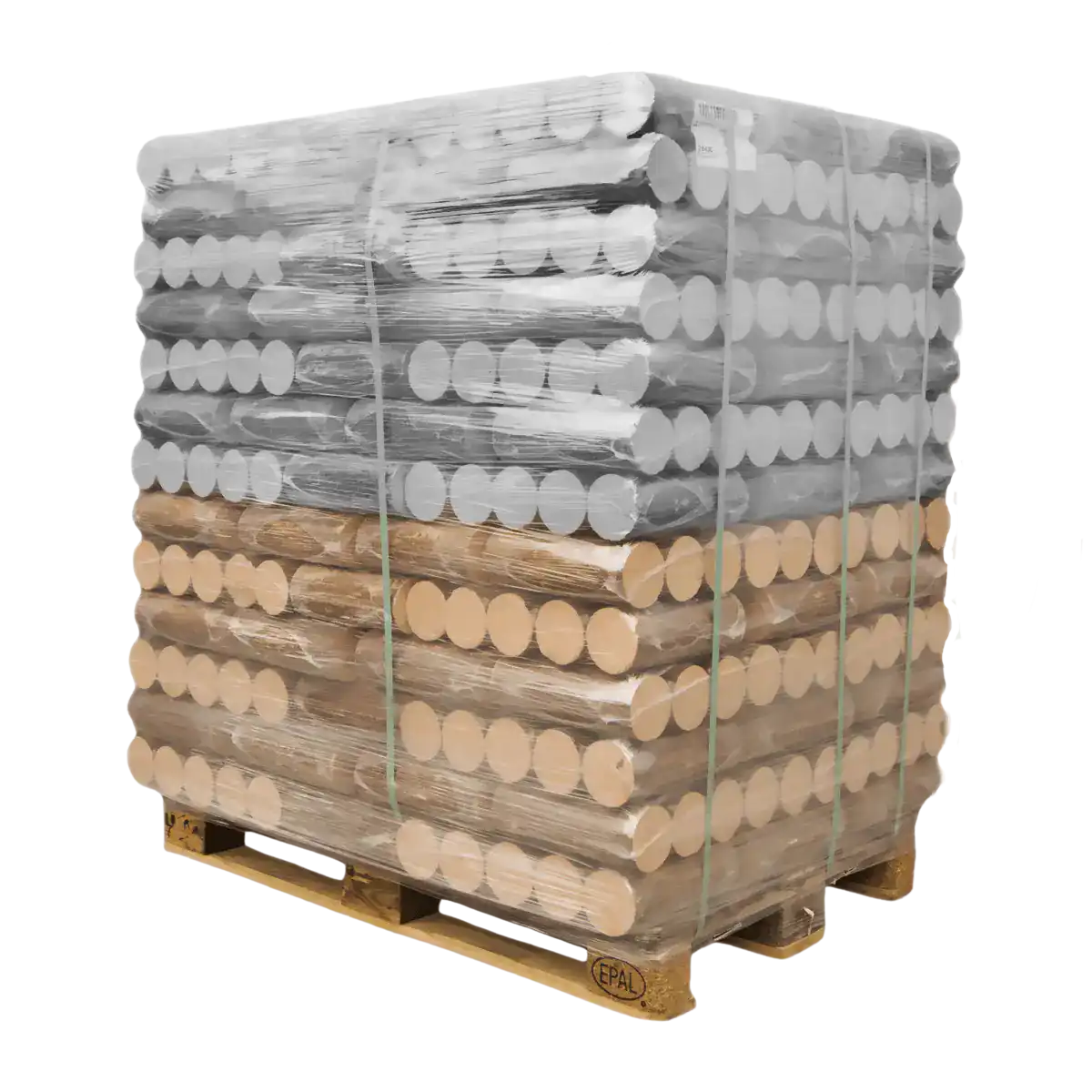 Pollmeier Buchenholzbriketts – PEFC-zertifiziert, 480 kg (halbe Palette)