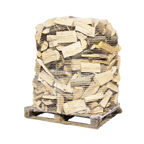 Premium-Buchenbrennholz 25 cm, rindenfrei, Palette im Netz, ca. 1,6 srm / 1 rm, 500 kg